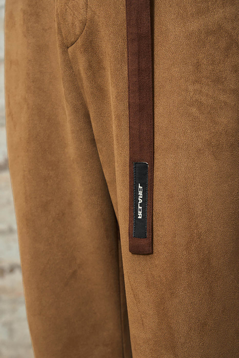 RELABEL Deconstructed Faux-Suede Pants-Pants-S-Free Shipping Leatheretro