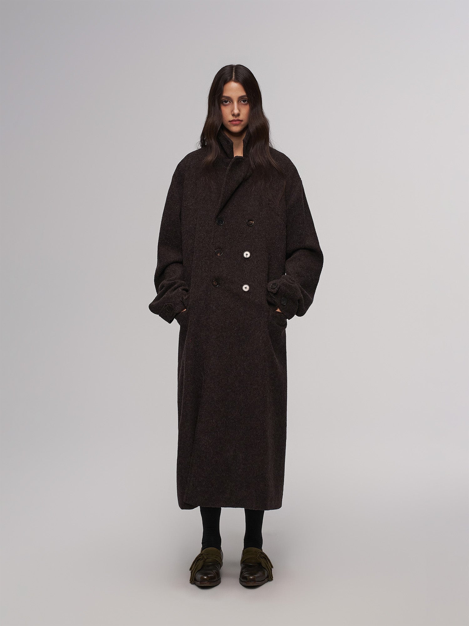 ILNya Nieternite Nifutur Wool-Blend Double-Breasted High-Neck Coat-Jacket-S(0)-Free Shipping Leatheretro