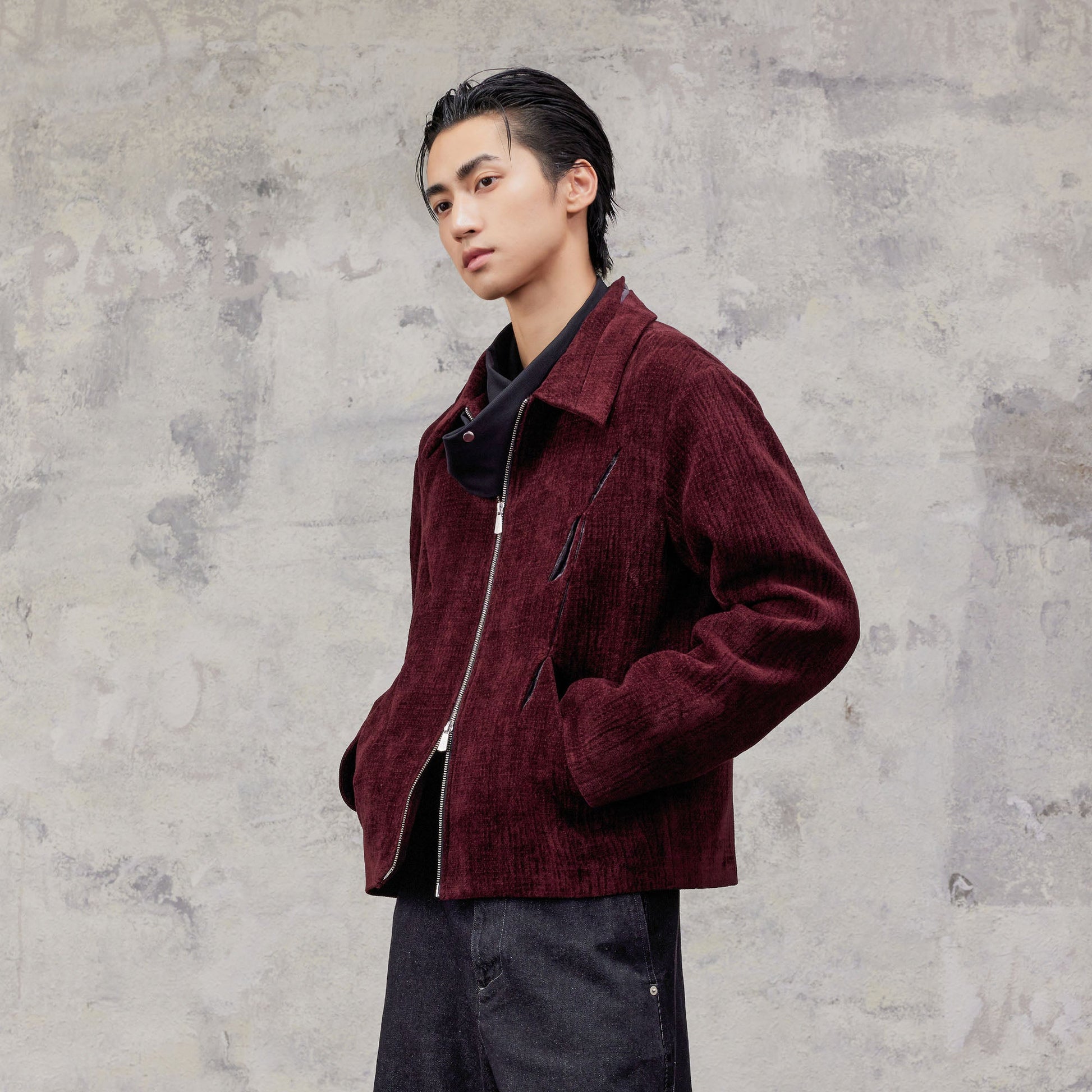 ALVNG AR ANTS Chenille Dual Zip Jacket-Jacket-S-Red-Free Shipping Leatheretro