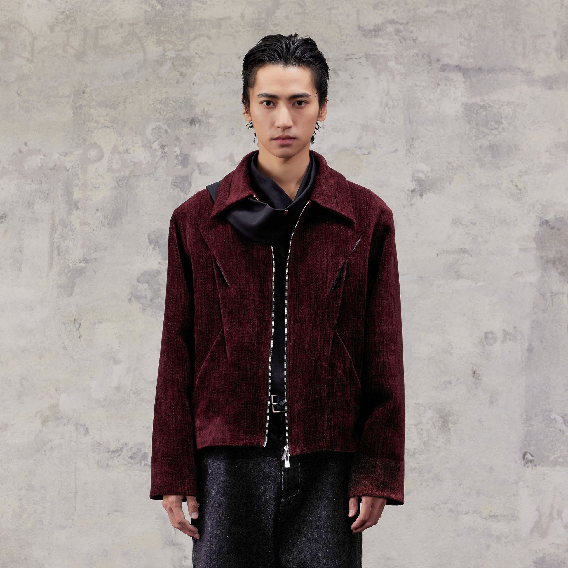 ALVNG AR ANTS Chenille Dual Zip Jacket-Jacket-S-Red-Free Shipping Leatheretro