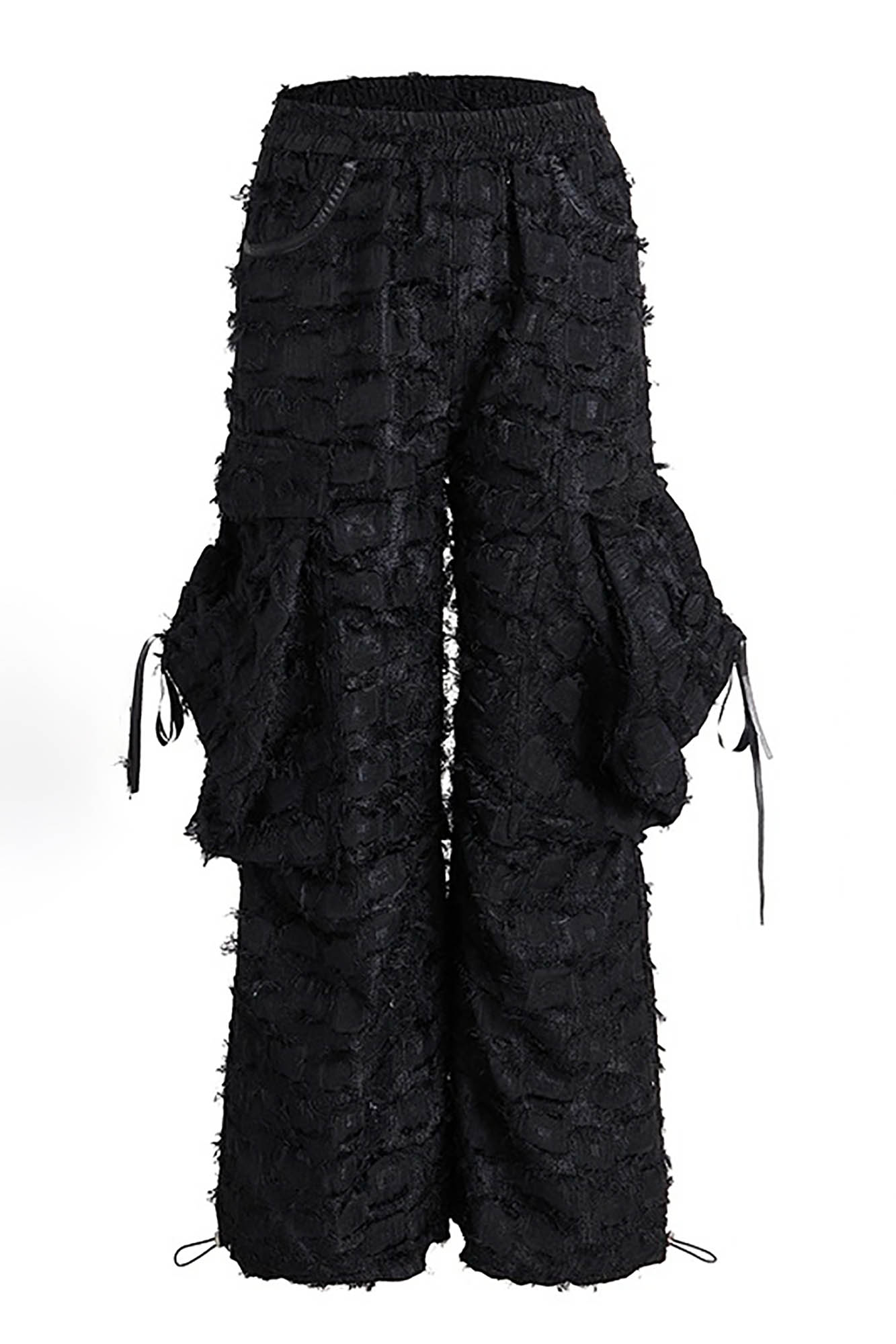 DND4DESxFaychui Fuzzy Grid Multi-Pocket Low-Rise Pants-Pants-S-Free Shipping Leatheretro
