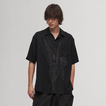 ILNya Nieternite Nifutur Dark Angel Paneled Half Shirt-Half shirt-S(0)-Free Shipping Leatheretro