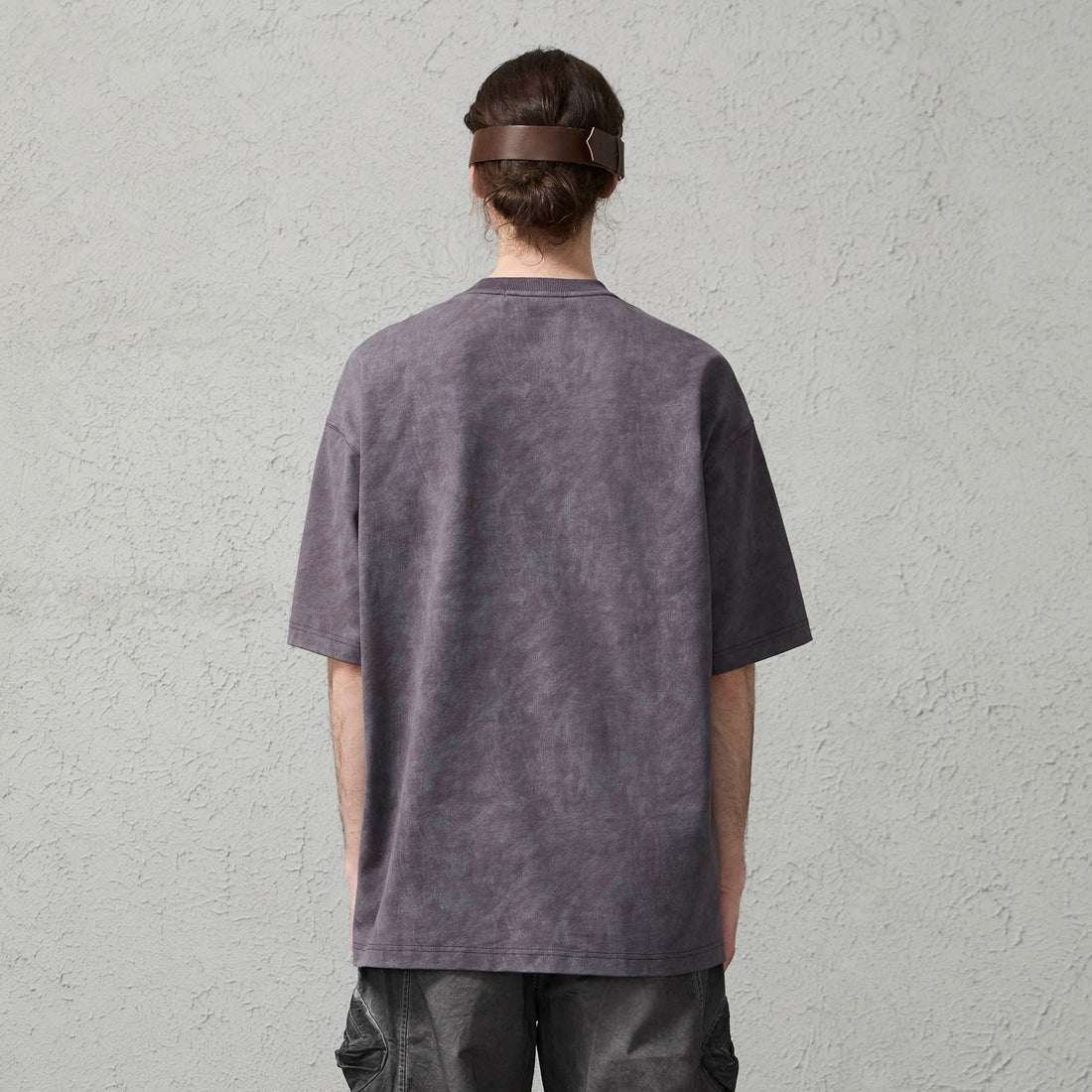 ORGANIC EMOTION Scratch Spliced Washed T-Shirt-T Shirt-S-Free Shipping Leatheretro