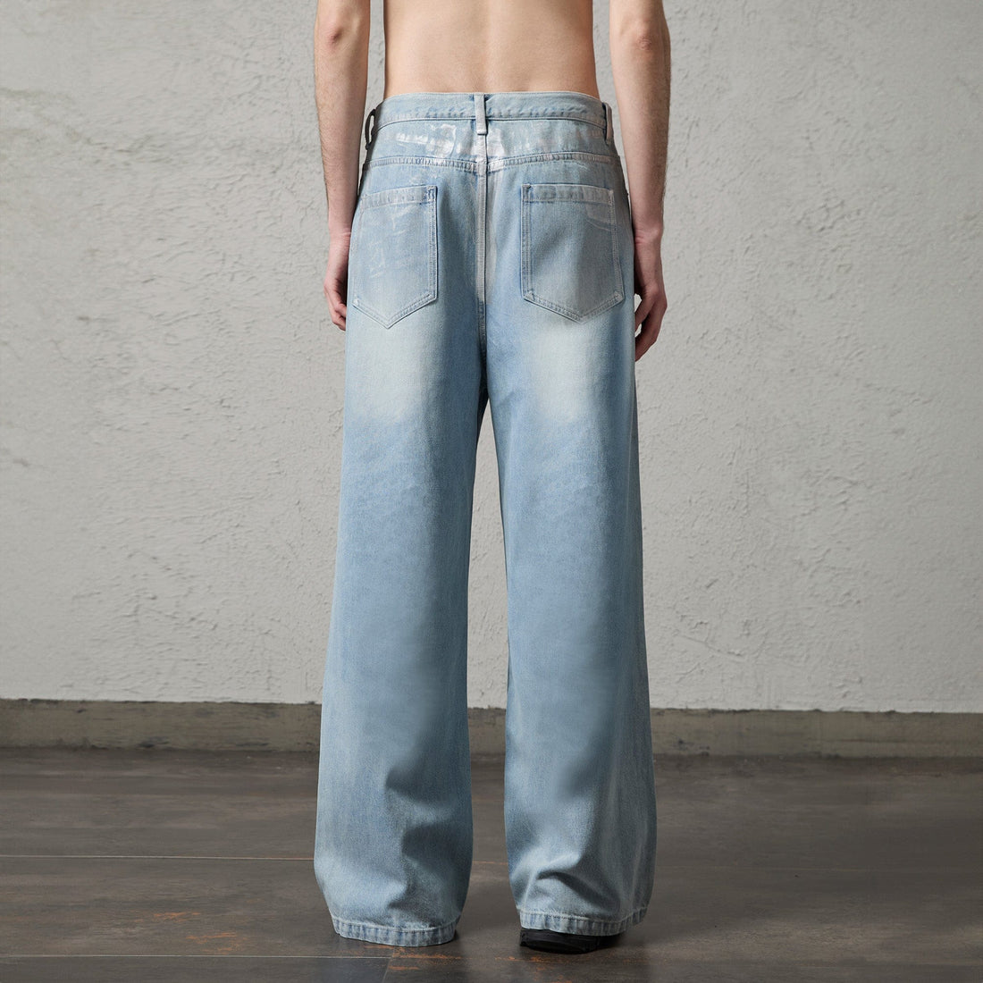 ORGANIC EMOTION Flying Bird Embroidered Washed Wide-Leg Jeans-Jeans-XS-Free Shipping Leatheretro