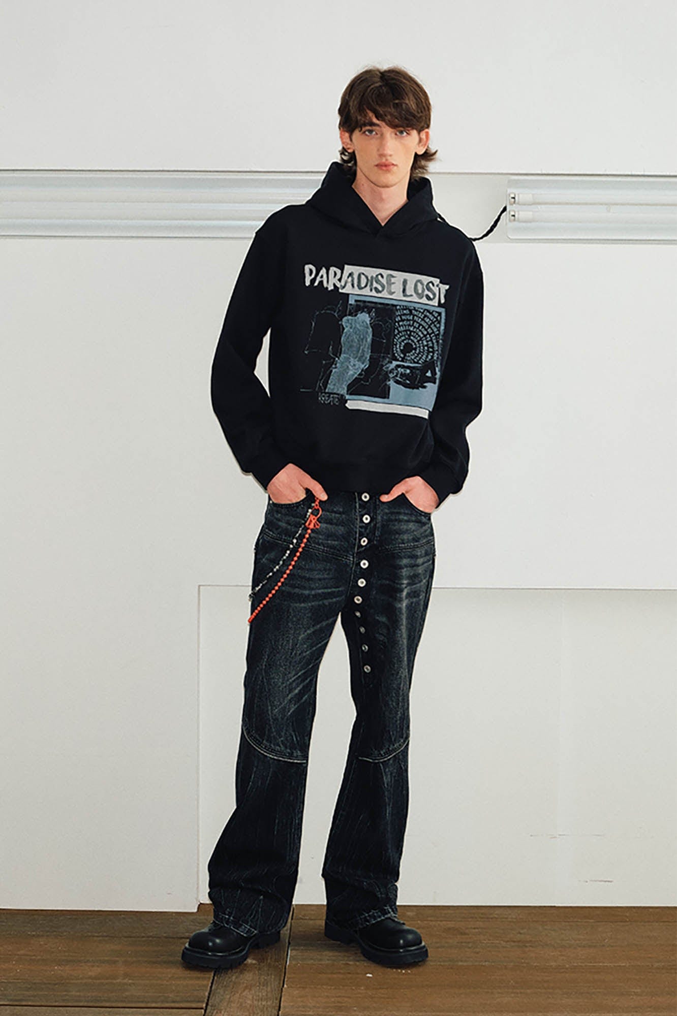 KREATE Arc Spliced Extended Button-Fly Jeans-Jeans-S-Free Shipping Leatheretro