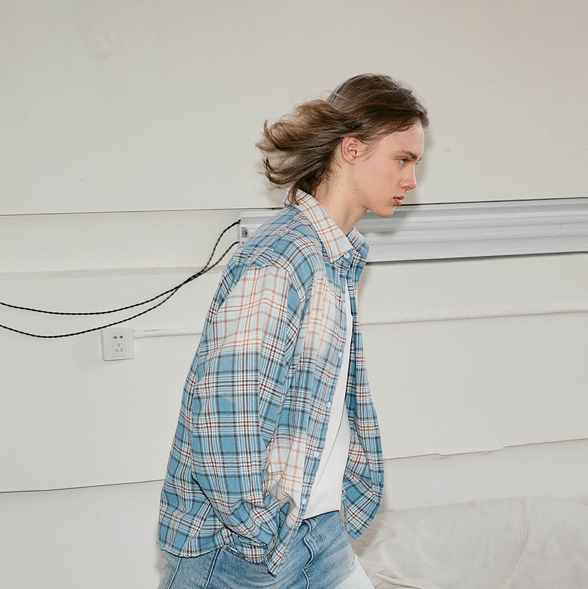 KREATE Faded Plaid Shirt-Shirt-S-Free Shipping Leatheretro