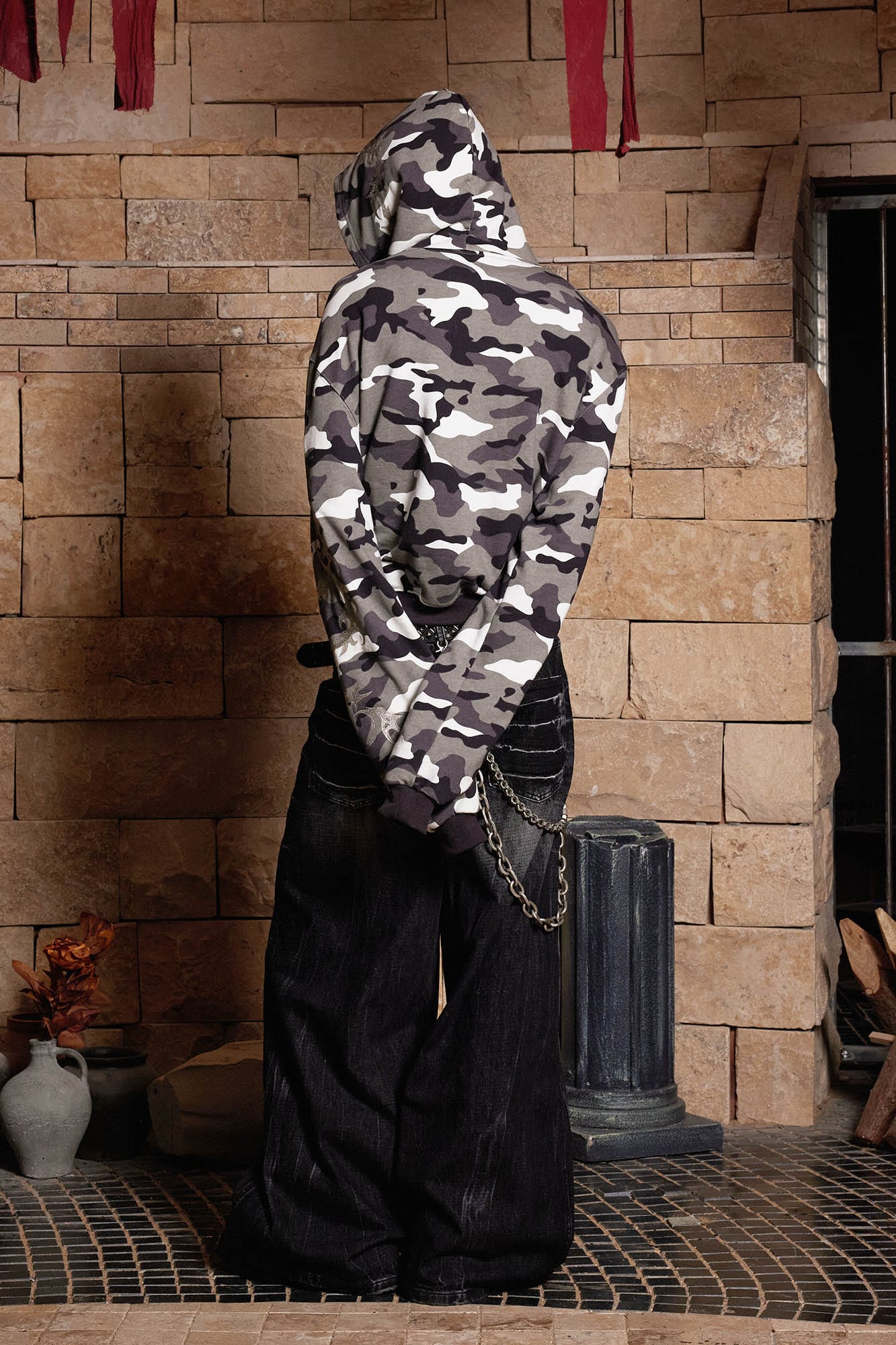 DND4DES Camo Zip-up Embroidery Hoodie-Hoodie-S-Free Shipping Leatheretro