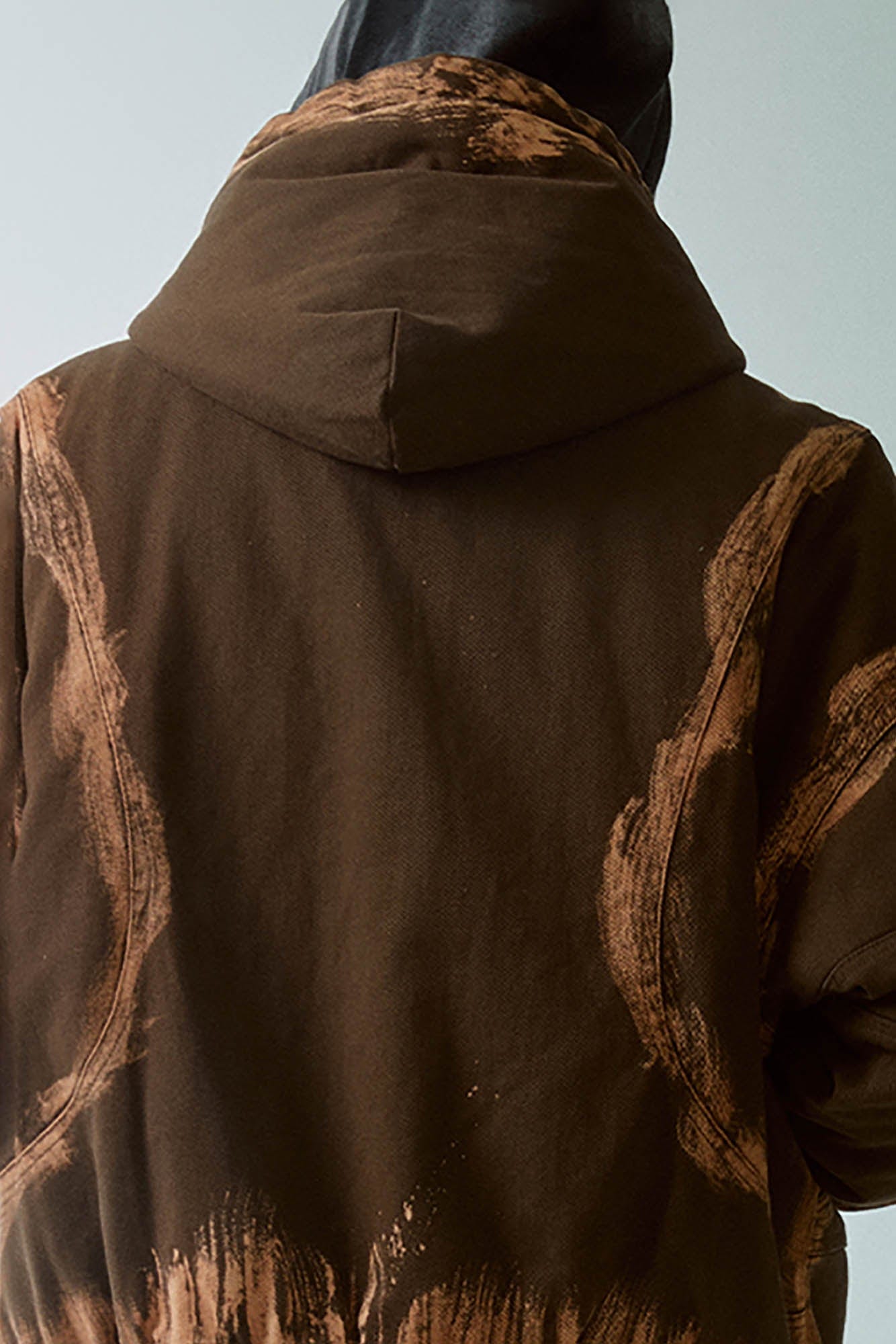 F2CE Brushed Stitch Distressed Hooded Cotton-Padded Jacket-Jacket-S-Free Shipping Leatheretro