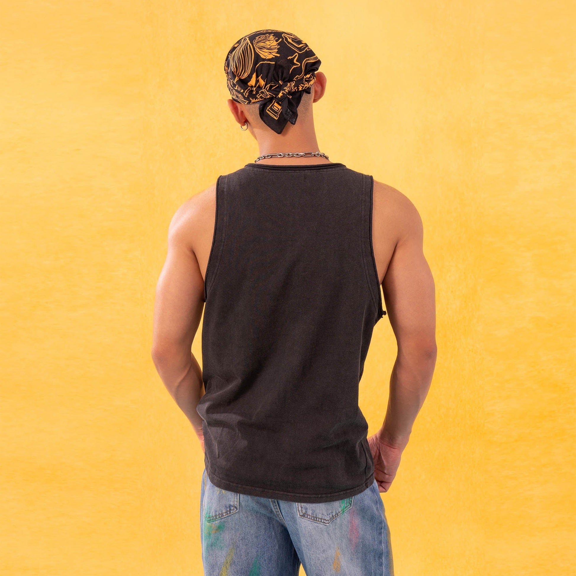 CLP Essential Washed Raw-Edge Tank Top-Tank Top-M-Black-Free Shipping Leatheretro