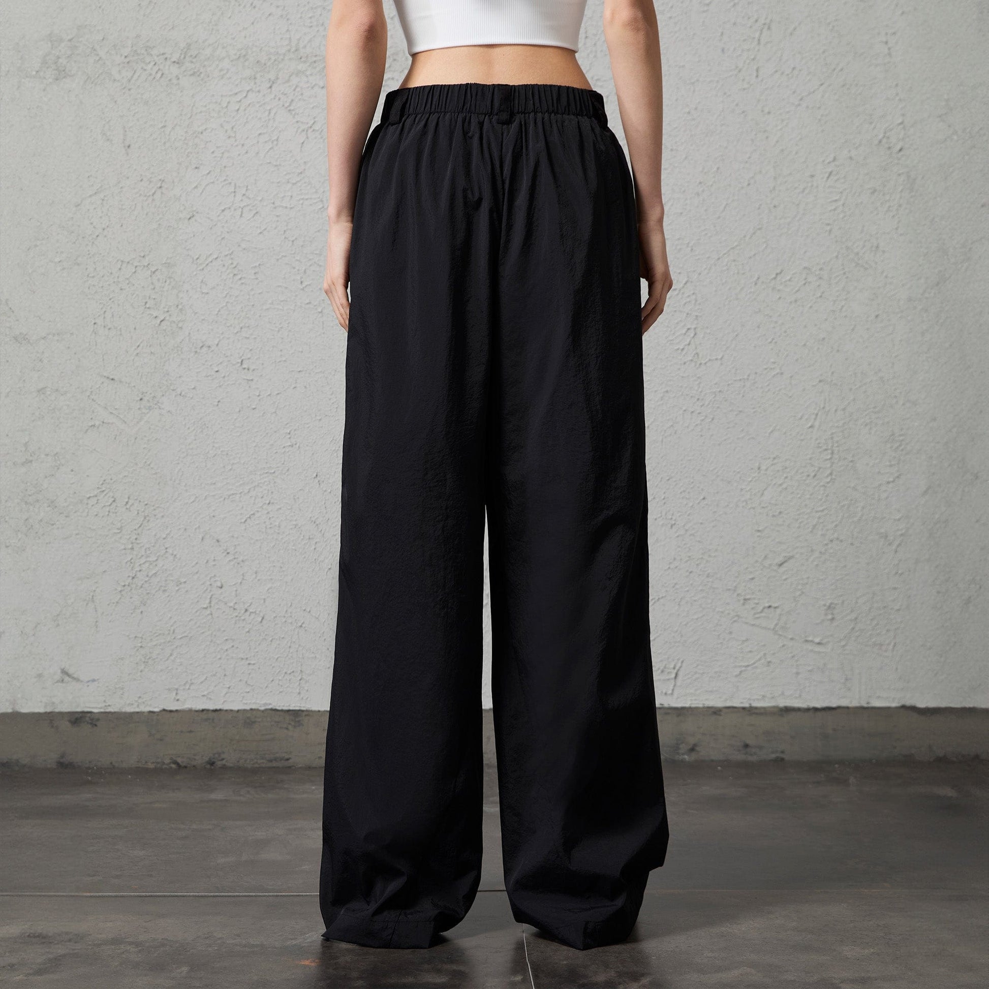 ORGANIC EMOTION UV-Protective Lightweight Straight-Leg Pants-Pants-S-Black-Free Shipping Leatheretro