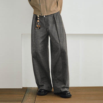 KREATE Pleated Multi-Pocket Baggy Pants-Pants-S-Grey-Free Shipping Leatheretro