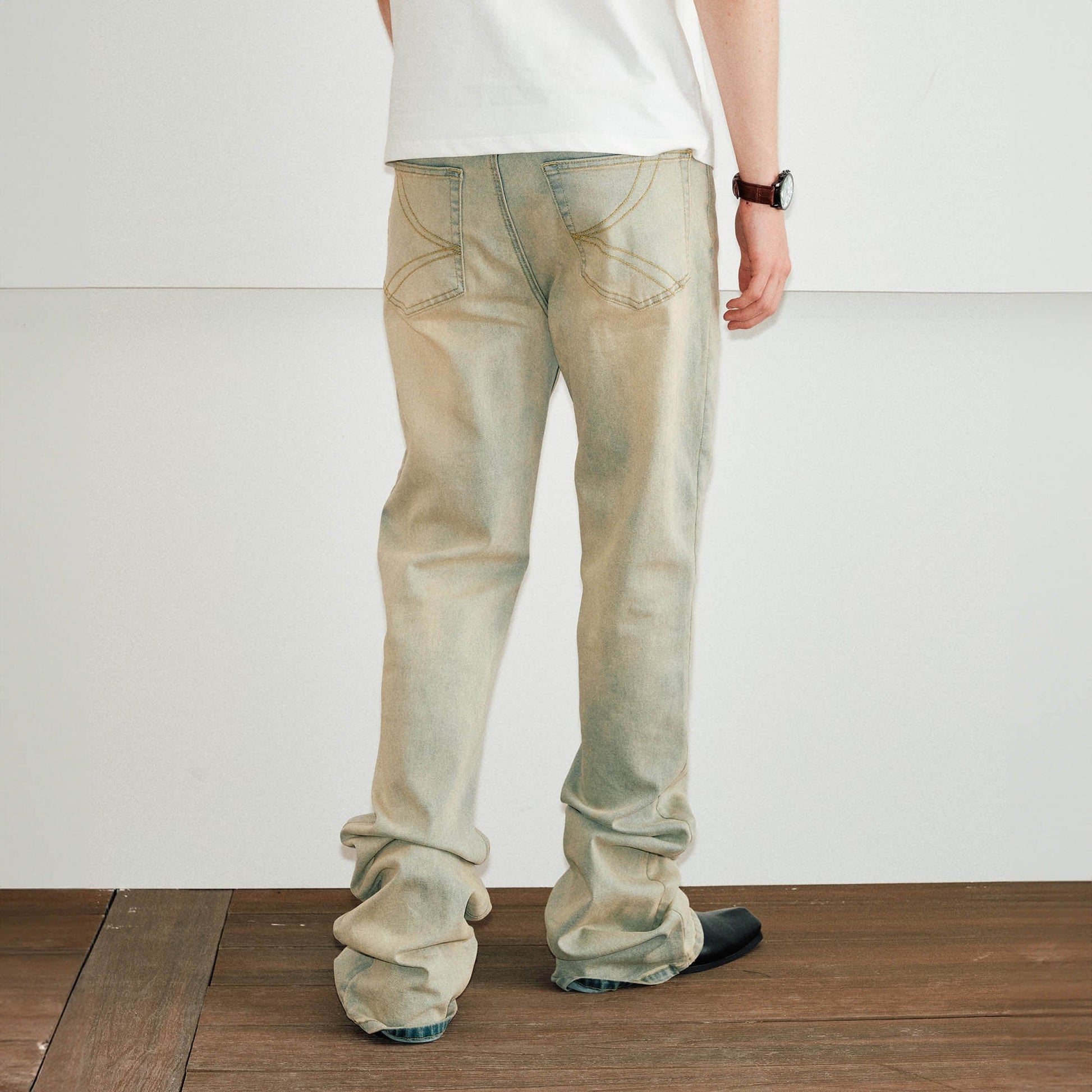 KREATE Classic Washed Straight Jeans-Jeans-S-Blue-Free Shipping Leatheretro