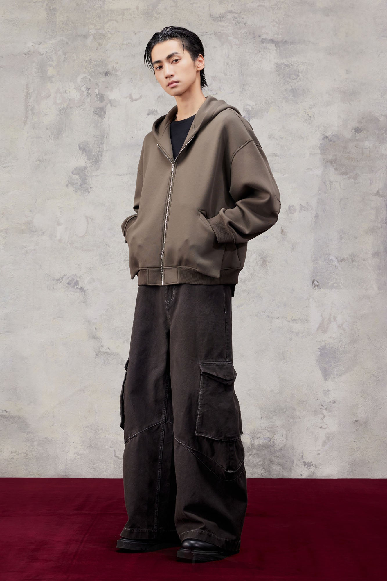 ALVNG AR ANTS Washed Big Pockets Wide-Leg Cargo Pants-Pants-S-Free Shipping Leatheretro