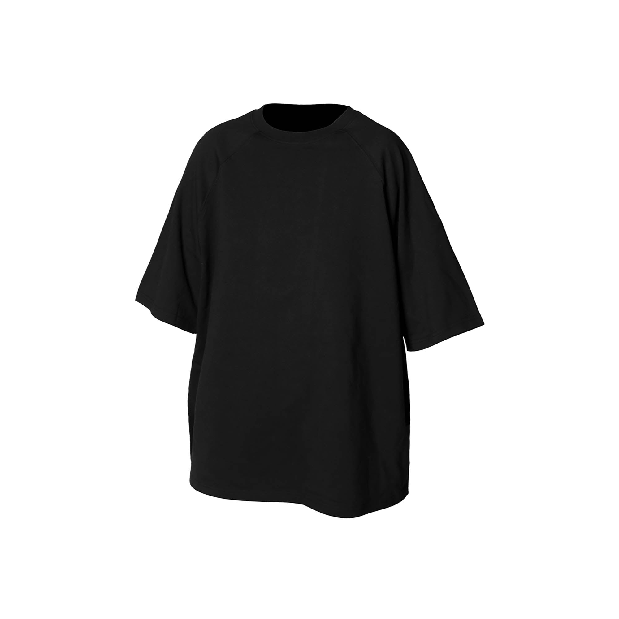 RELABEL Raglan Mid-Sleeve Oversized Tee-T Shirt-XS-Black-Free Shipping Leatheretro