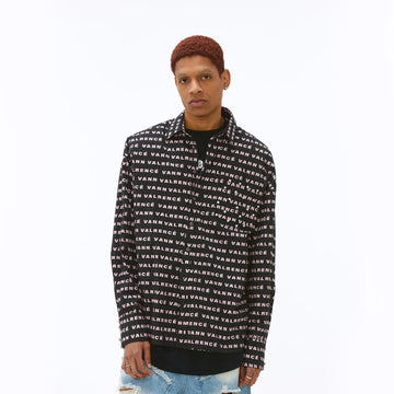 VANN VALRENCE Monogram Crystal-Studded Oversized Shirt-Shirt-S-Free Shipping Leatheretro