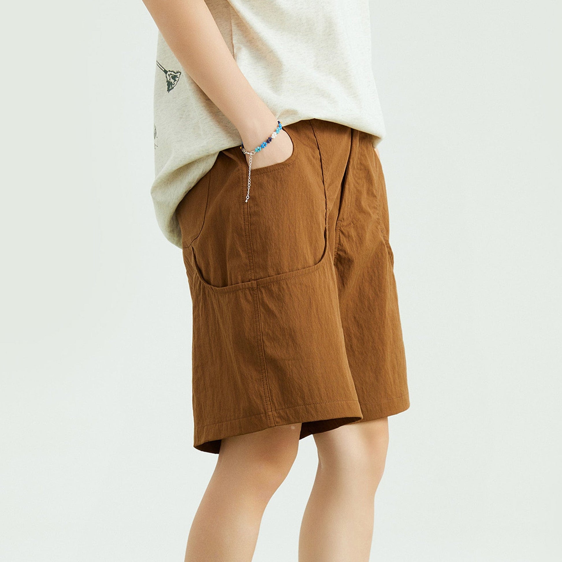 ONADAILYBASIS Layered Pocket Quick-Dry Outdoor Shorts-Shorts-Coffee-S-Free Shipping Leatheretro