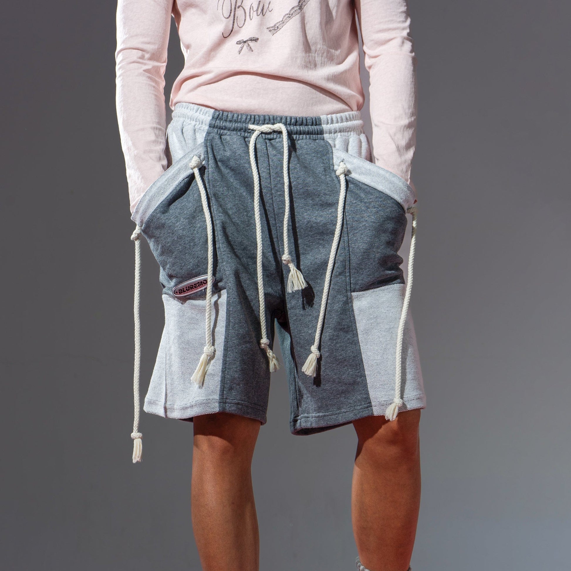 CLP Star Deconstructed Draw-String Pocket Shorts-Shorts-M-Dark Grey-Free Shipping Leatheretro