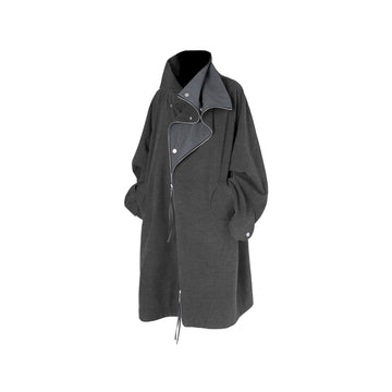RELABEL Layered Placket Wool Blend Coat-Jacket-XS (Preorder)-Free Shipping Leatheretro