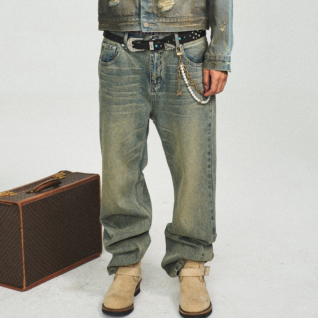 STEEPC The Classic Washed Flared Jeans-Jeans-S-Free Shipping Leatheretro