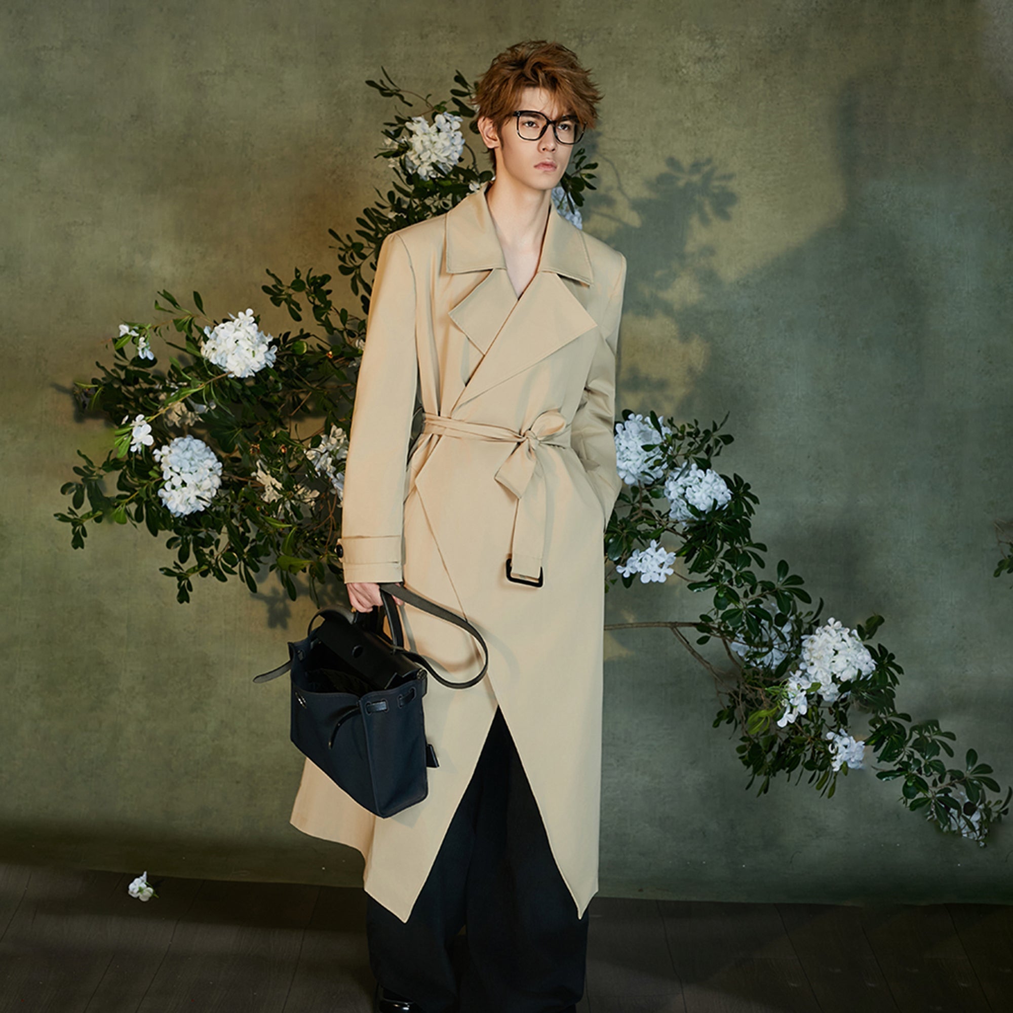 JIECHI Detachable Jacquard Cape Belted Coat-Jacket-M (Preorder)-Coat-Free Shipping Leatheretro