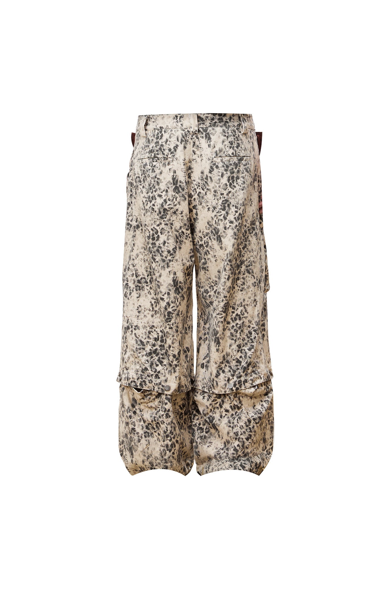 OIPWORD Retro Leopard Detachable Panel Cargo Jeans-Jeans-S-Free Shipping Leatheretro