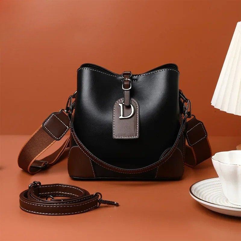 Women's Luxury Travel Bag– Retro Textured Bucket Shoulder & Crossbody Bag-Tote Bag-Brown-Free Shipping Leatheretro