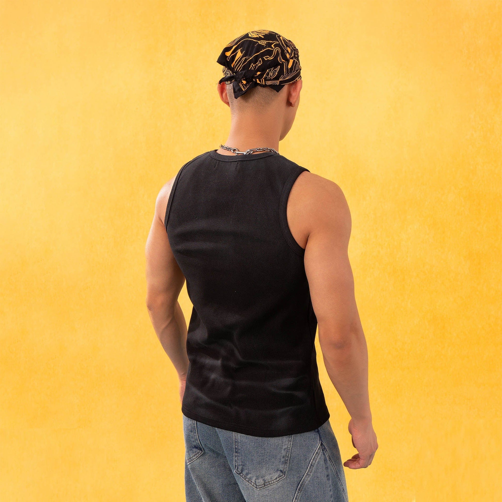 CLP Distressed Ribbed Tank Top-Tank Top-M-White-Free Shipping Leatheretro