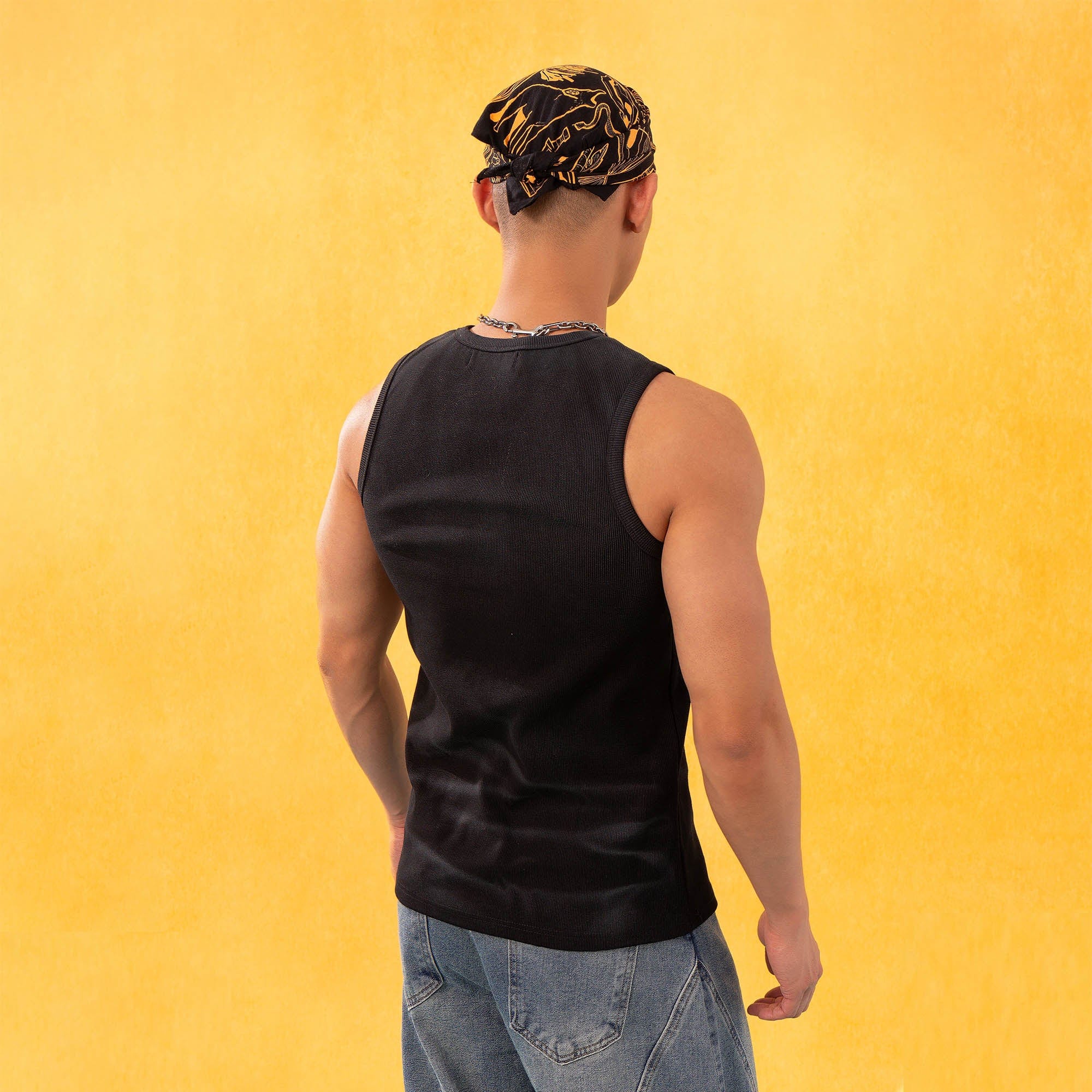 CLP Distressed Ribbed Tank Top-Tank Top-M-White-Free Shipping Leatheretro