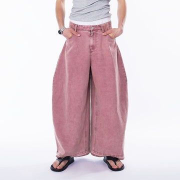 ASSEEN Washed Balloon Oversized Jeans-Jeans-S-Free Shipping Leatheretro