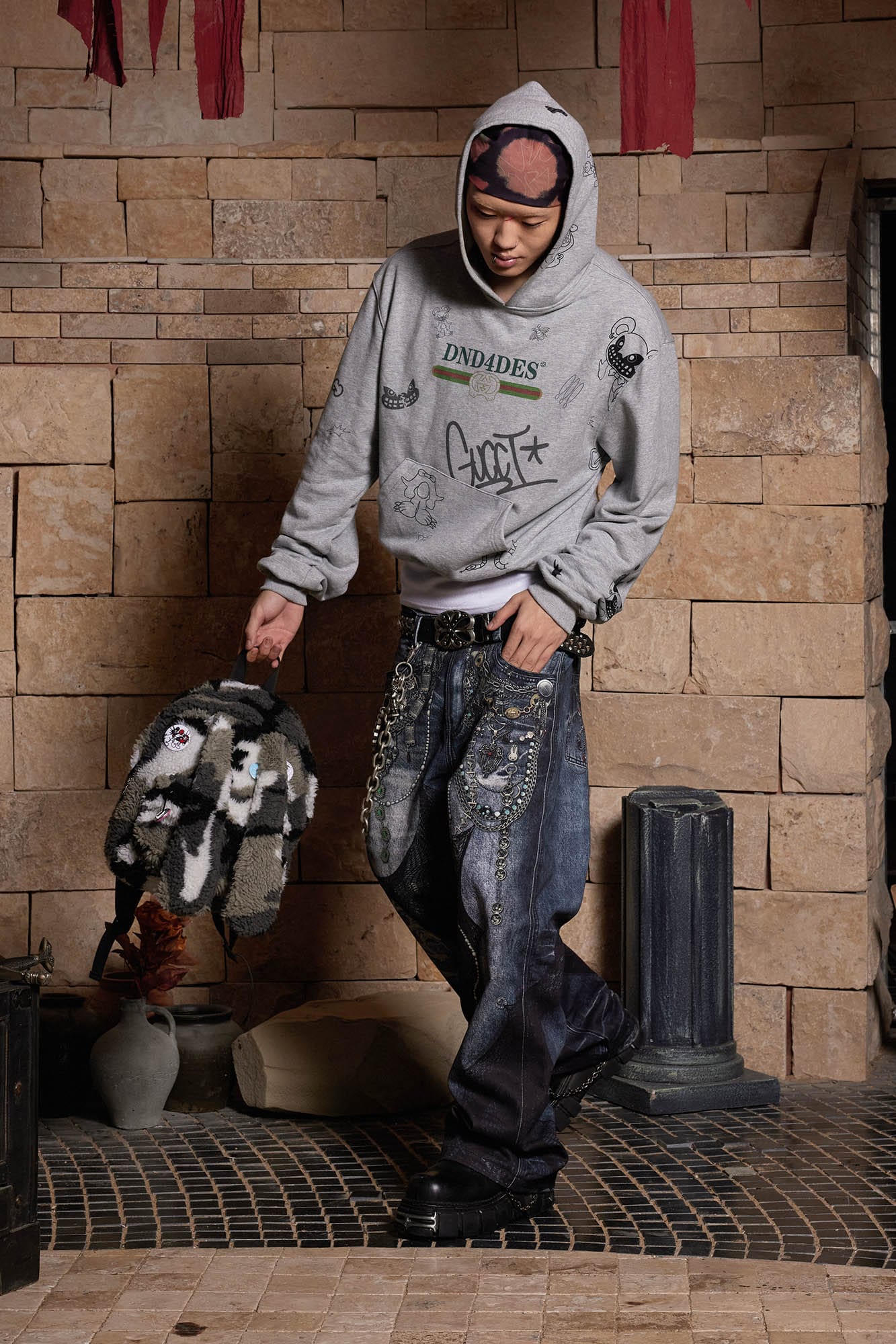 DND4DES Bunny Ear Plush Backpack-Bag-One Size ( Badge not included )-Free Shipping Leatheretro