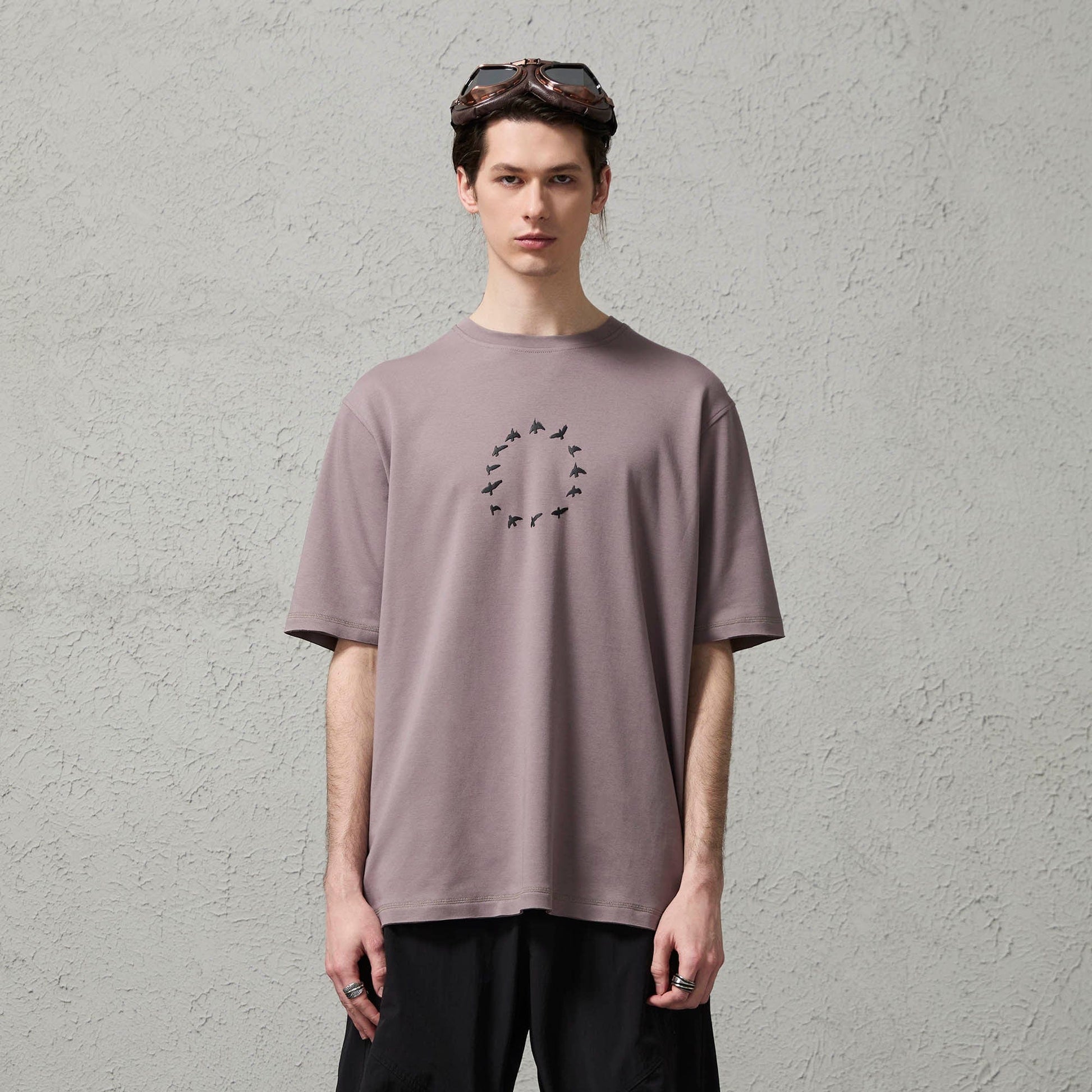ORGANIC EMOTION Bird-Loop Adjustable Button Back T-Shirt-T Shirt-S-Brown-Free Shipping Leatheretro