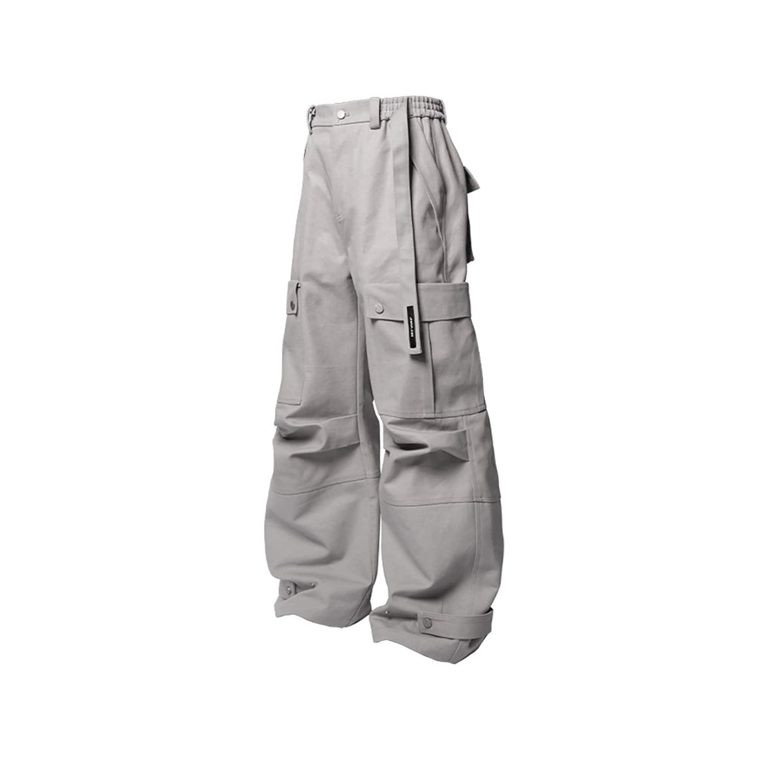 RELABEL Multi-Pocket Oversized Workwear Cargo Pants Gray-Pants-XS-Free Shipping Leatheretro