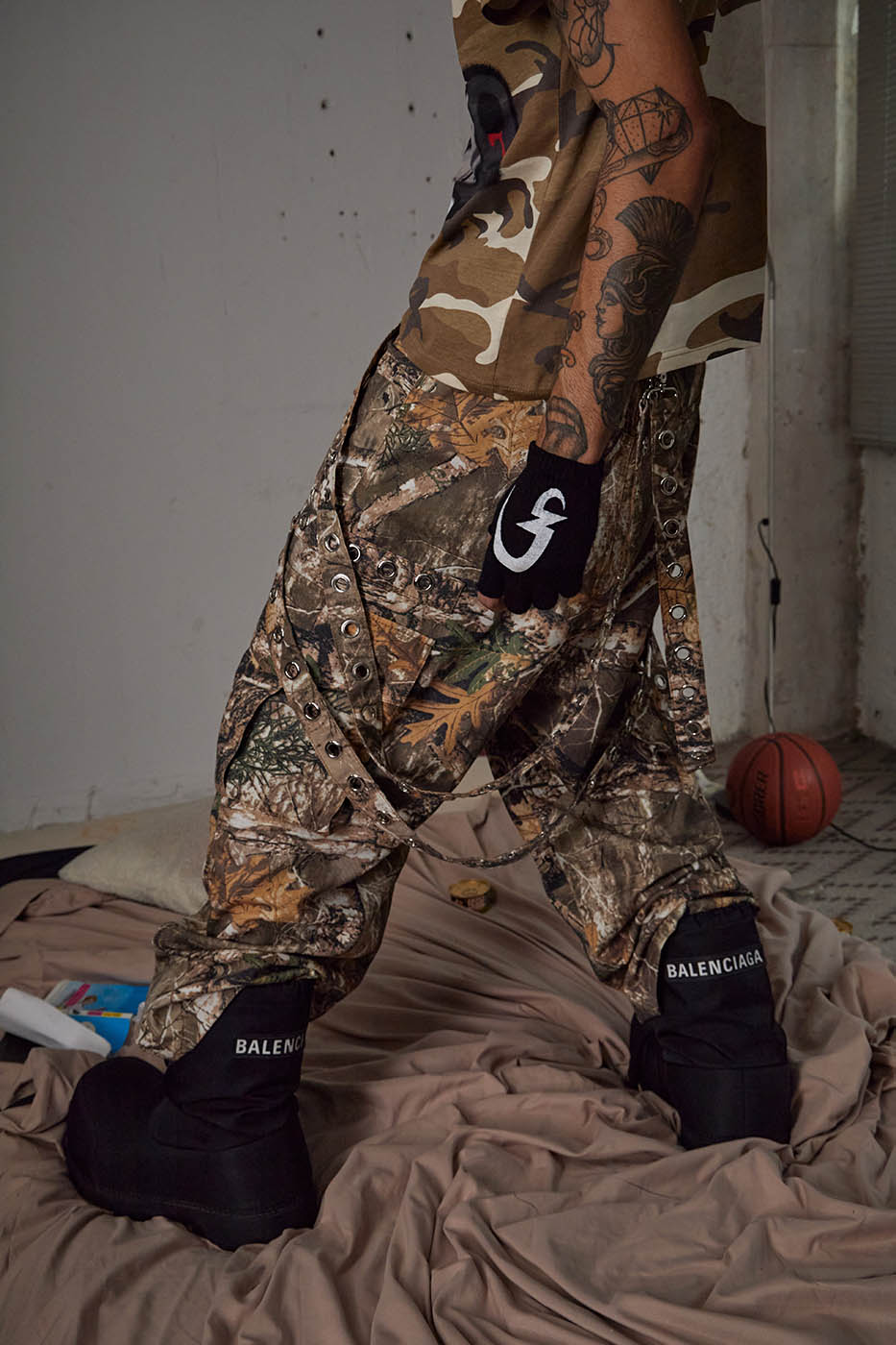 DND4DES Camo Detachable Strapped Cargo Pants-Pants-S-Free Shipping Leatheretro