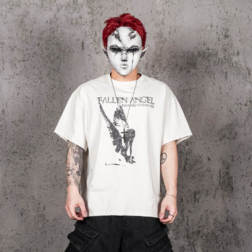UNDERWATER Fallen Angel Distressed T-Shirt-T Shirt-S-Free Shipping Leatheretro