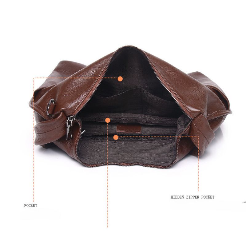 Korean Casual Large Capacity Women's Shoulder Bag-Handbags-Brown-Free Shipping Leatheretro