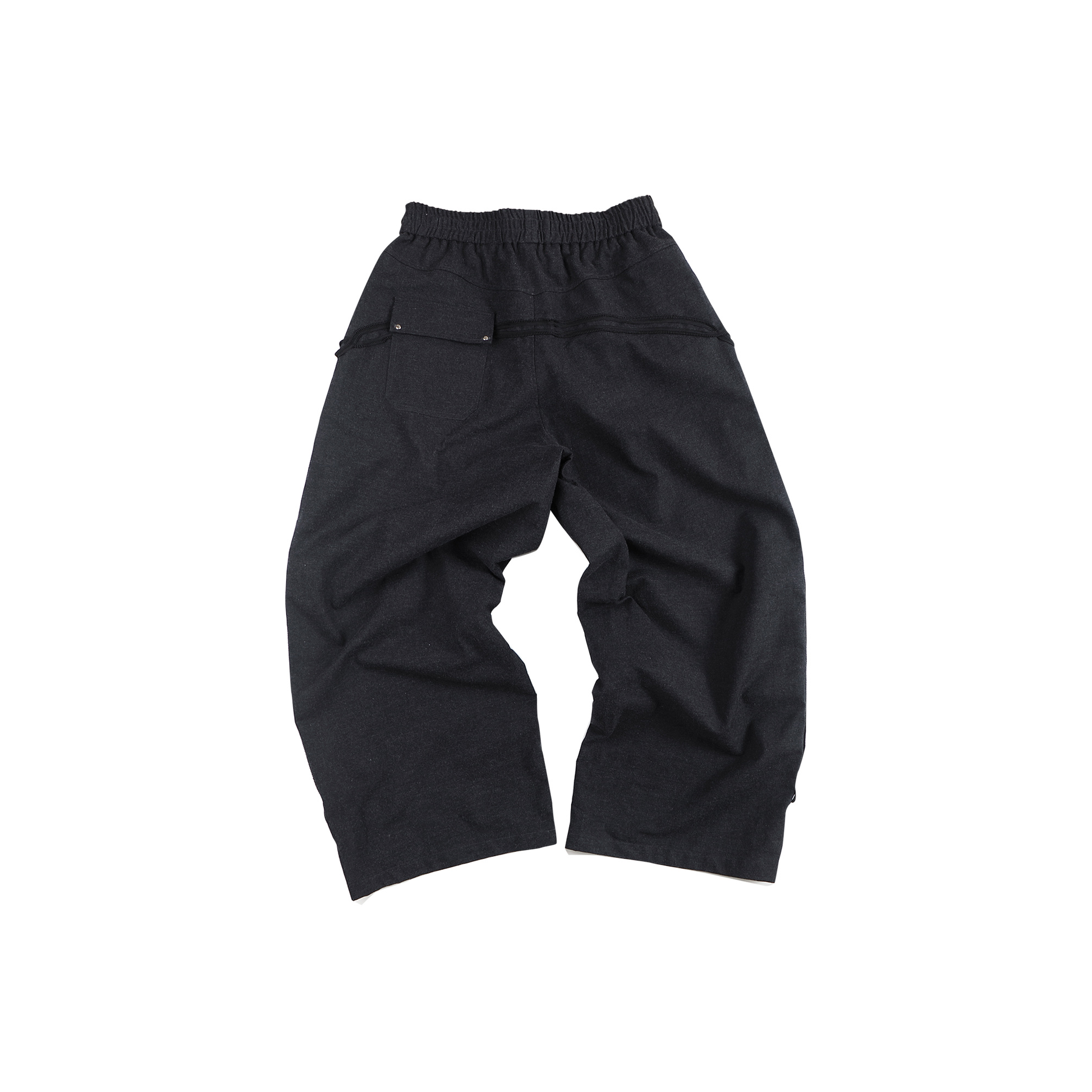WHISTLEHUNTER Strap-Trim Tailored Trousers-Pants-S (Preorder)-Black-Free Shipping Leatheretro