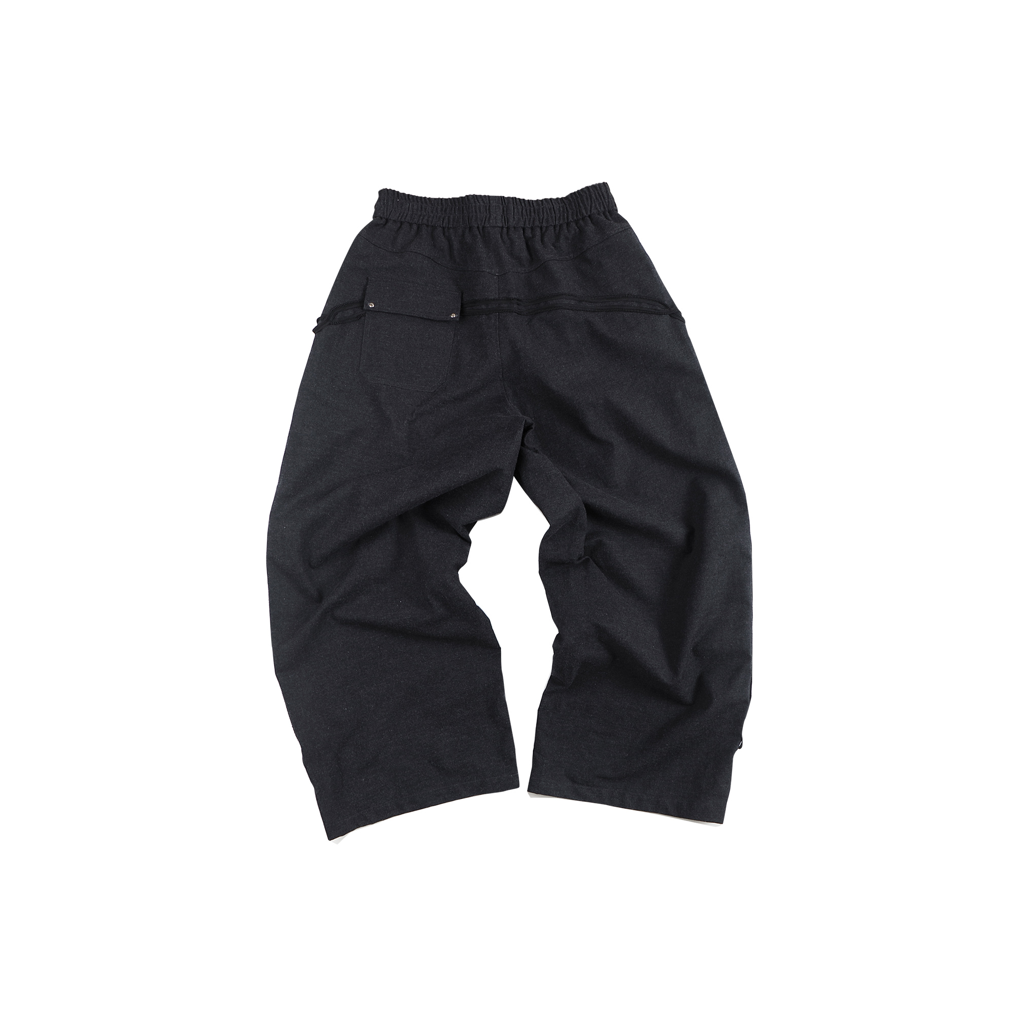 WHISTLEHUNTER Strap-Trim Tailored Trousers-Pants-S (Preorder)-Black-Free Shipping Leatheretro