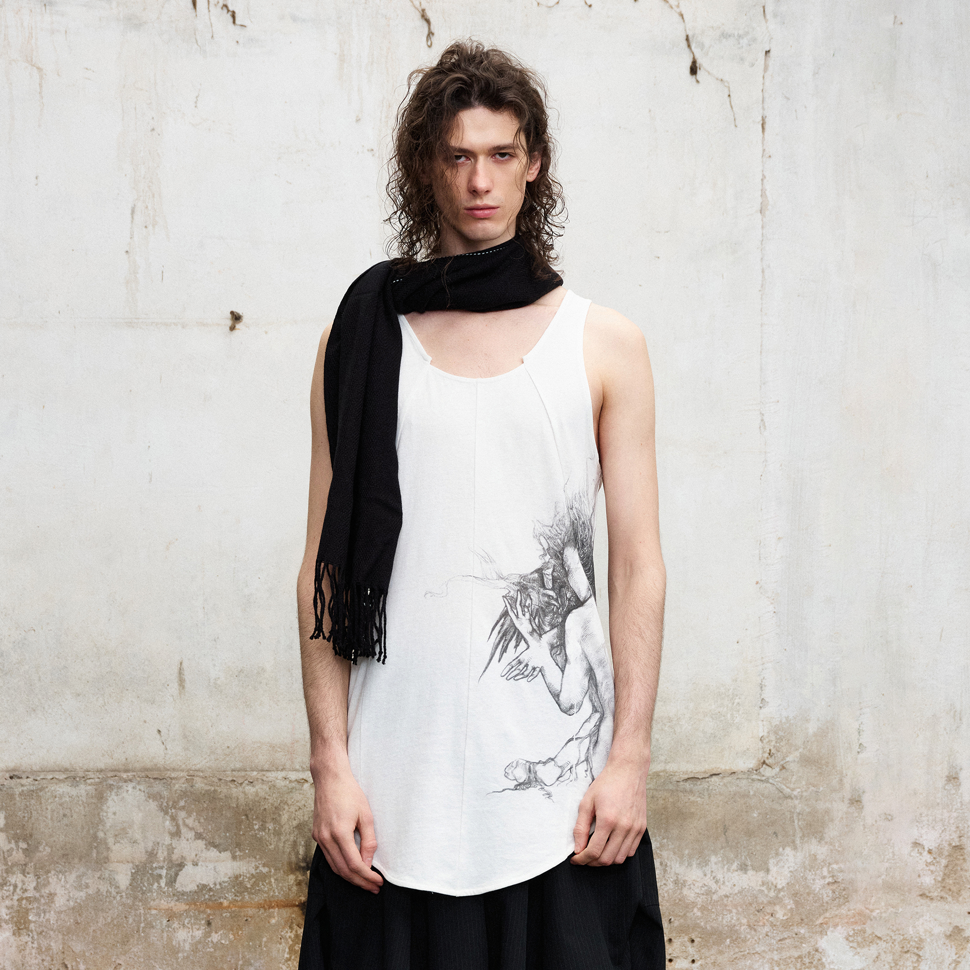 ILNya Nieternite Nifutur Spliced Graphic Tank Top-Tank Top-S (0)-Free Shipping Leatheretro