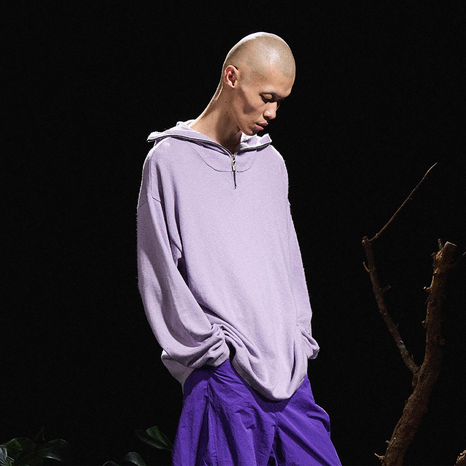 RELABEL Butterfly Zip-Up Mask Wool-Blended Hoodie-Hoodie-XS-Free Shipping Leatheretro