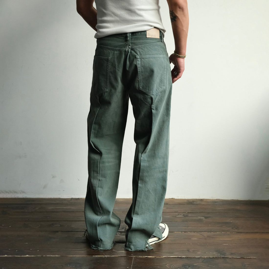 NEIGBORL Distressed Whisker Straight-Leg Jeans-Jeans-S (Preorder)-Free Shipping Leatheretro