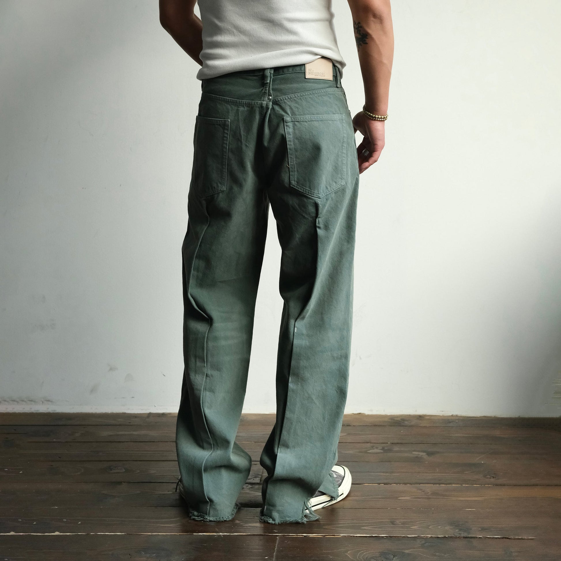 NEIGBORL Distressed Whisker Straight-Leg Jeans-Jeans-S (Preorder)-Free Shipping Leatheretro
