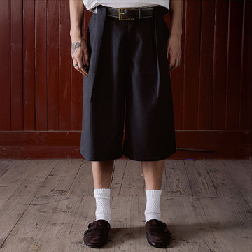 IN EXISTENCE Double-Pleated Mini Check Wide-Leg Shorts-Shorts-S-Free Shipping Leatheretro