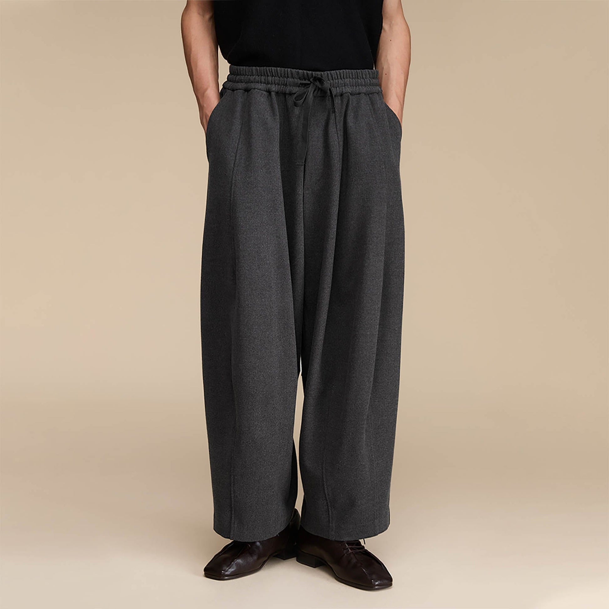 OPICLOTH Minimal Tapered Pants-Pants-S-Grey-Free Shipping Leatheretro