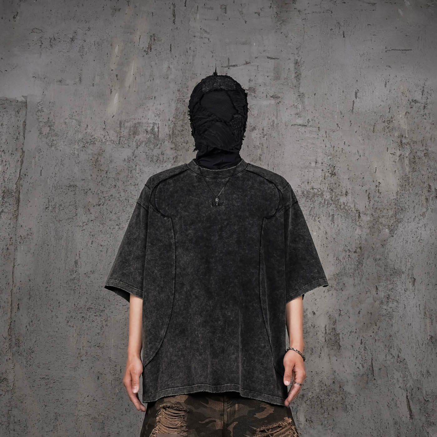 UNDERWATER Wasteland Devil Structure T-Shirt Black-T Shirt-S-Free Shipping Leatheretro