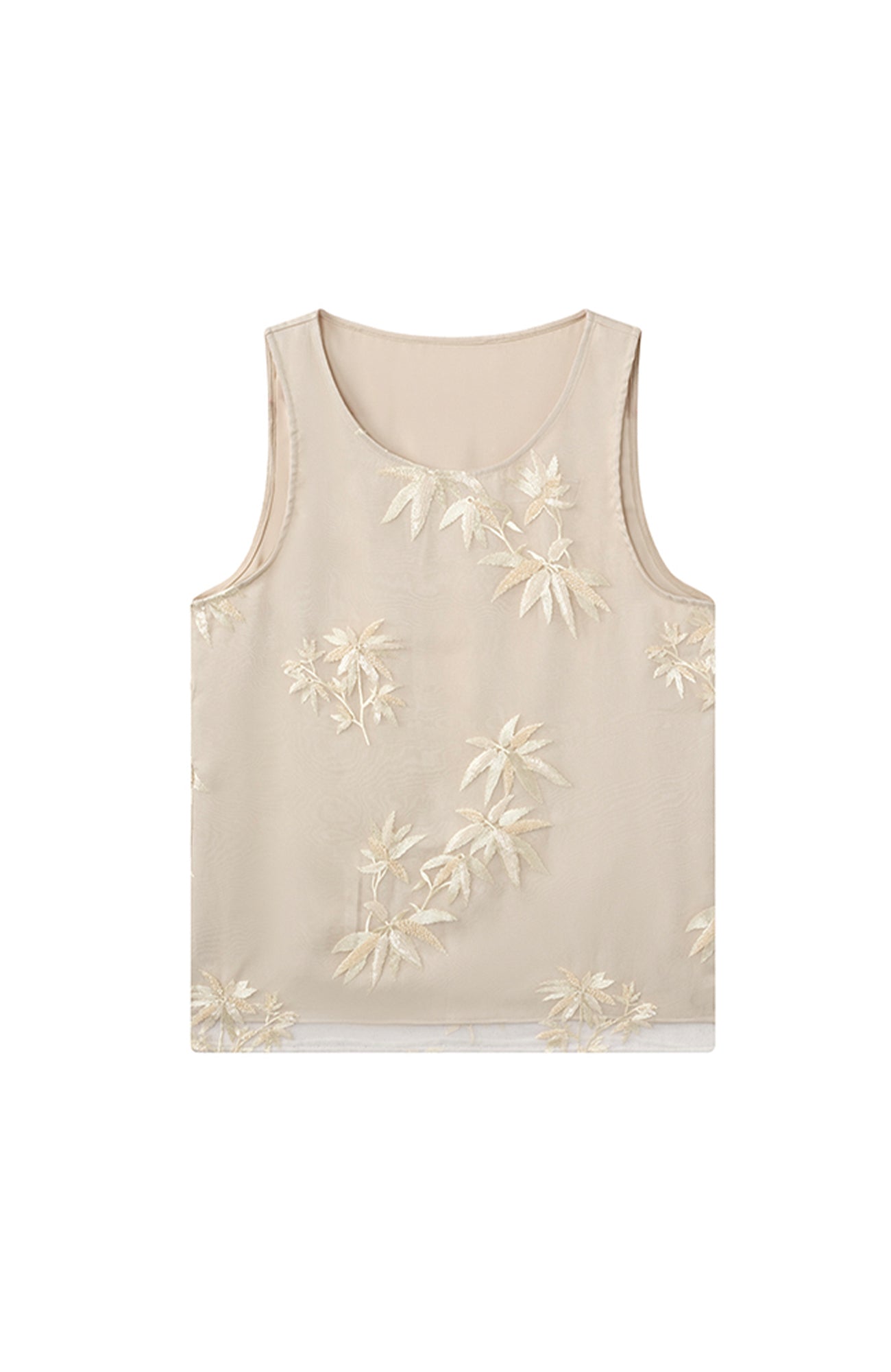 JIECHI Bamboo Embroidered Tank Top-Tank Top-M (Preorder)-Free Shipping Leatheretro