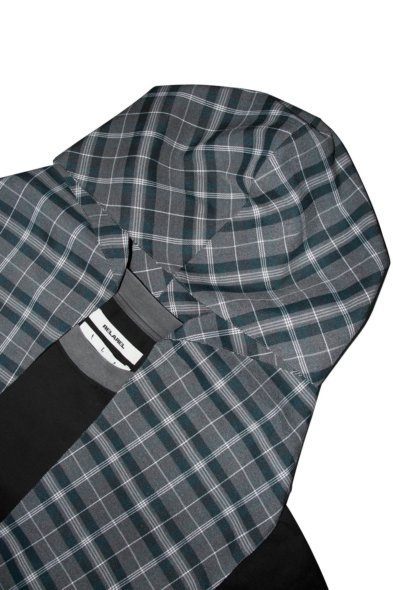 RELABEL Contrast Layered Detachable Hood T-Shirt-T Shirt-XS-Free Shipping Leatheretro