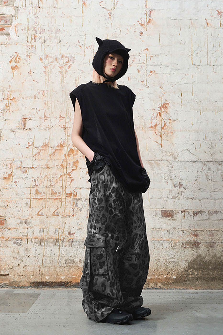 RELABEL Leopard Multi-Pocket Ribbon Cargo Pants-Pants-S-Free Shipping Leatheretro