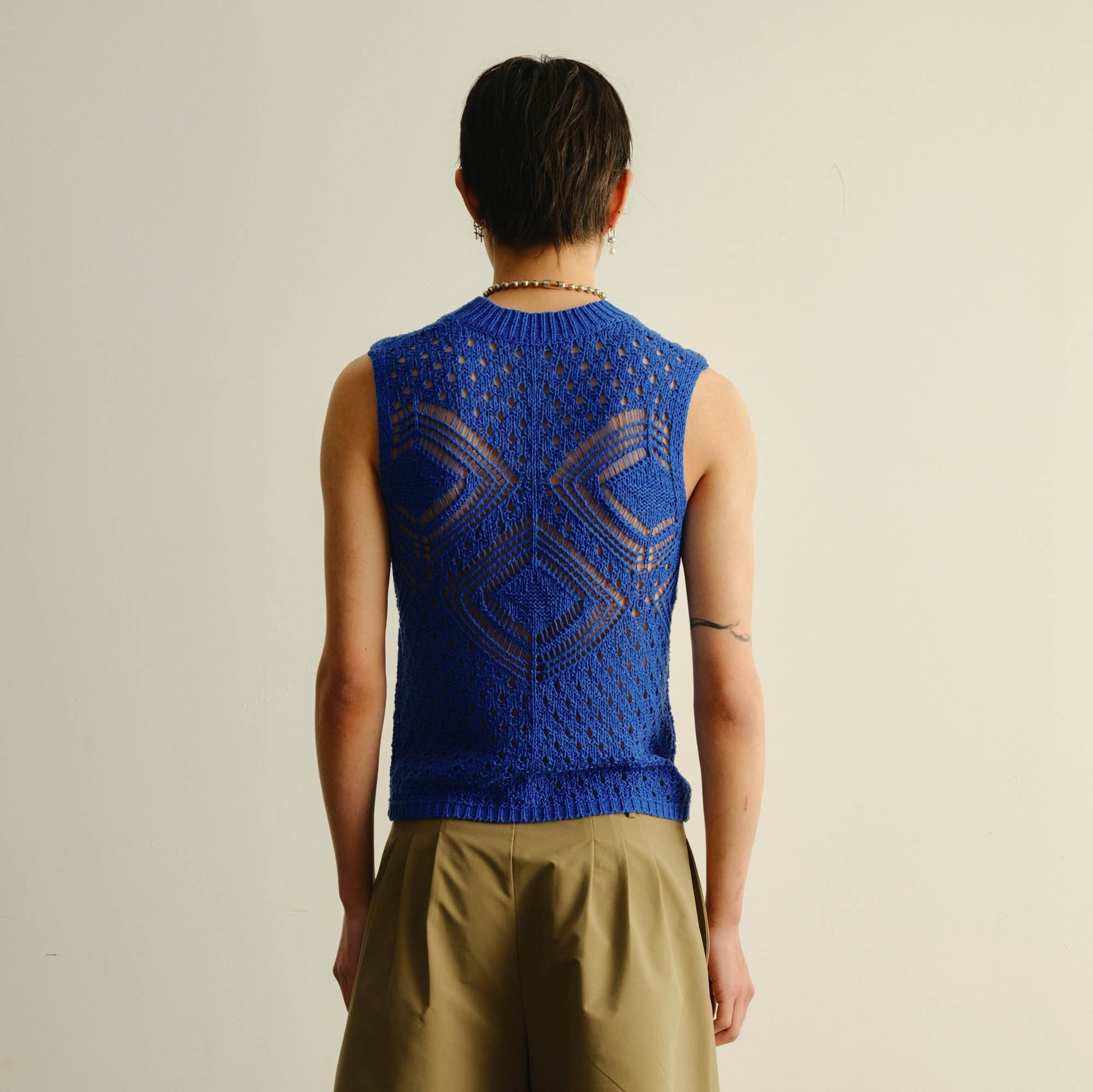 KADAKADA Geometric Crochet Vest-Vest-M-Free Shipping Leatheretro