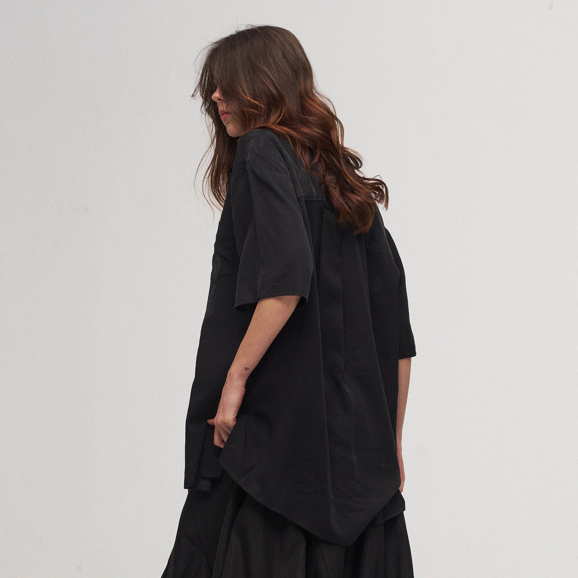ILNya Nieternite Nifutur Dark Angel Paneled Half Shirt-Half shirt-S(0)-Free Shipping Leatheretro