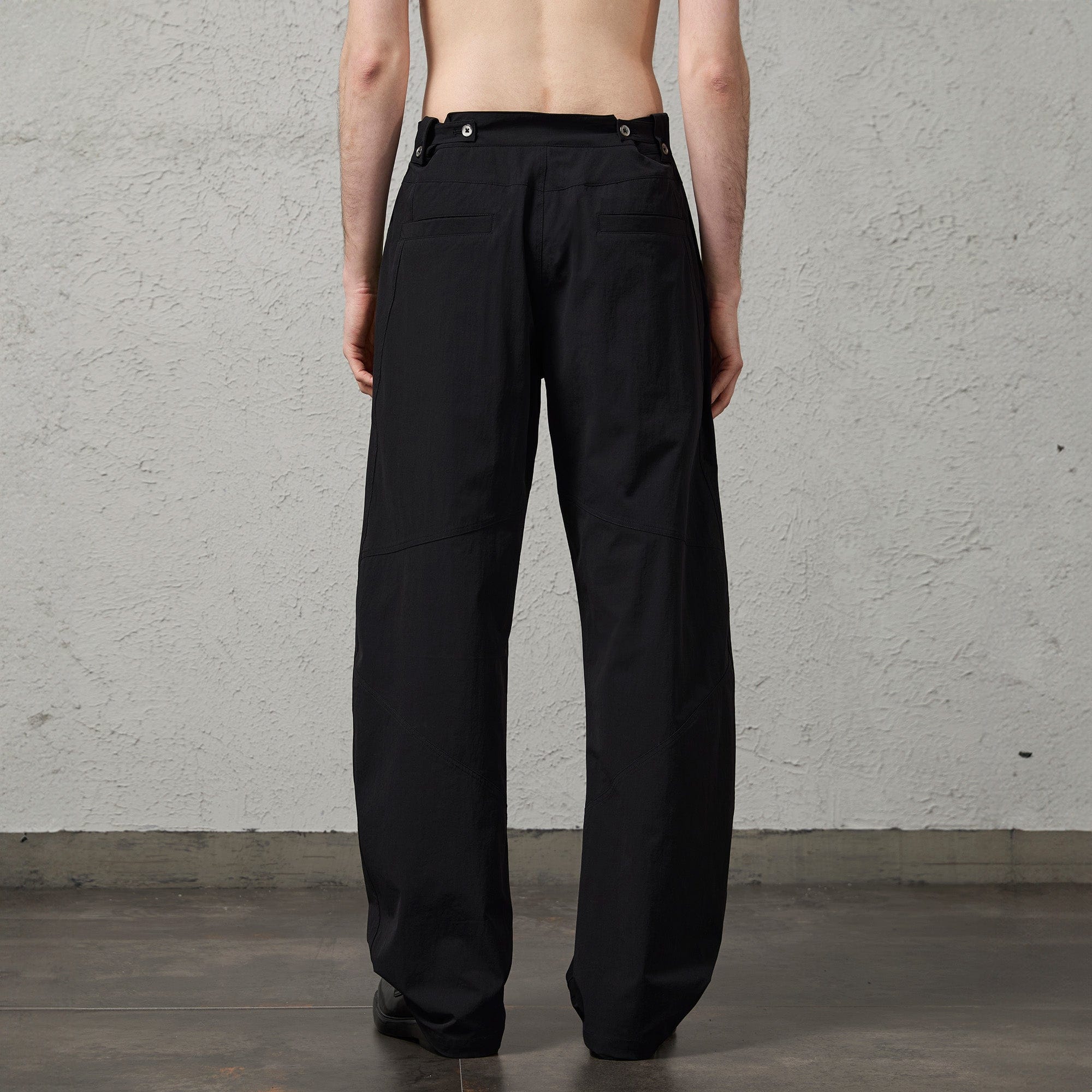ORGANIC EMOTION Retro Spliced Curved Pants-Pants-S-Gray-Free Shipping Leatheretro